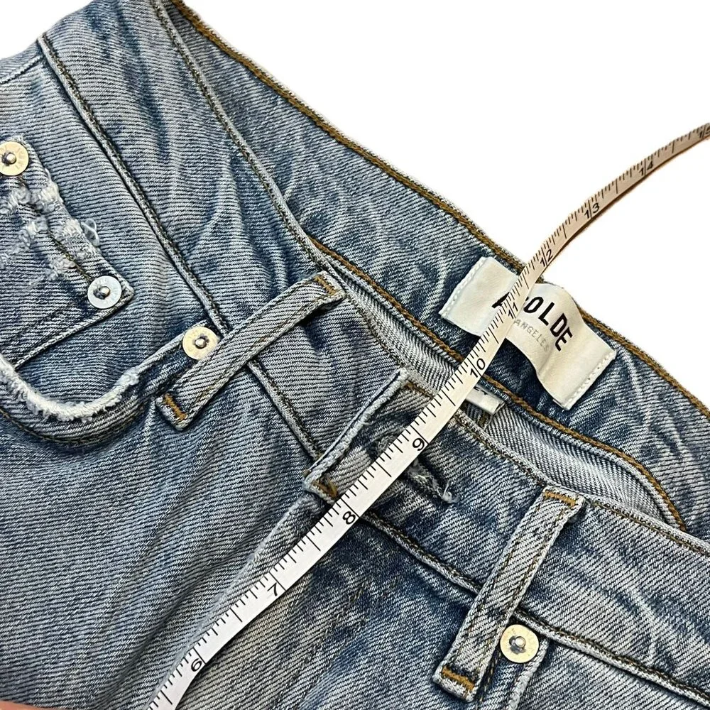 Agolde Light Blue Denim Relaxed Straight Leg Jeans Size 24 - Picture 6 of 6